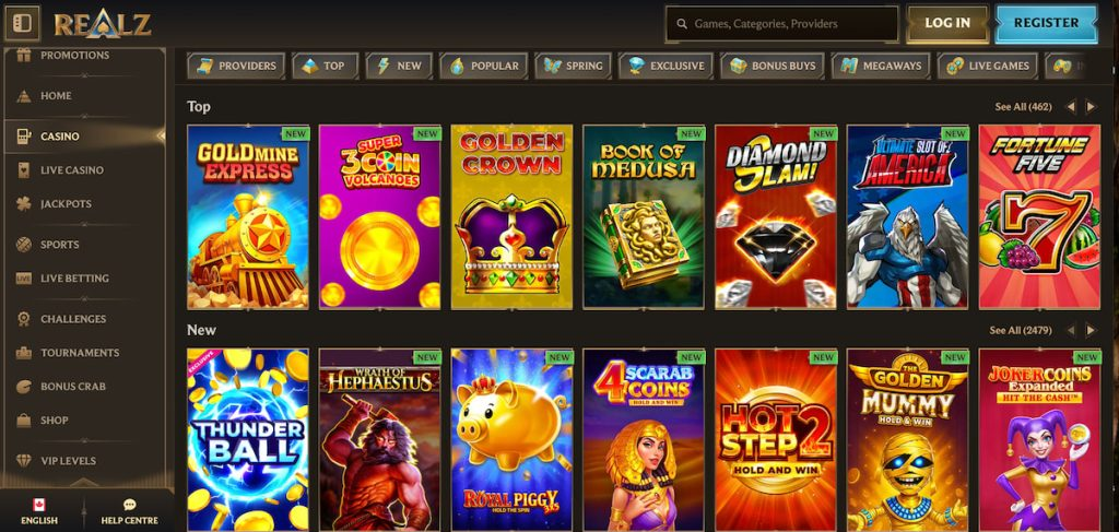 Realz – nejlepší online casino pro hráče, kteří hledají obrovský výběr her